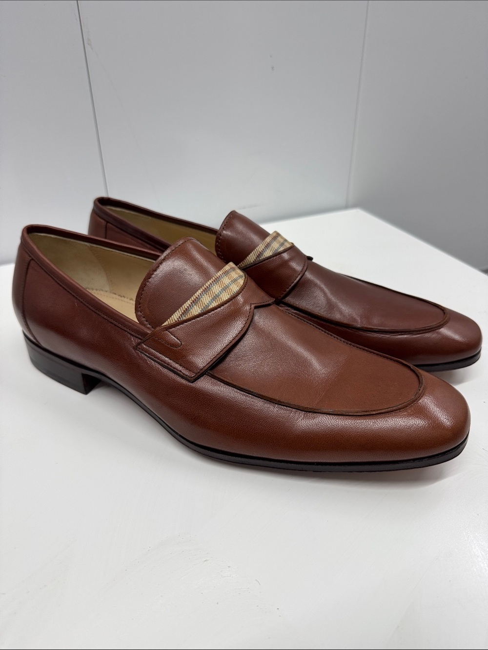 Caporicci Brown calf Leather Penny Loafers size 10 1/2